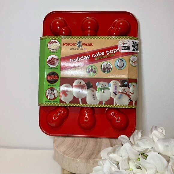 Cake Pops Holiday Snowman Shaped Baking Pan 12 Cavity NWT - Picture 1 of 5